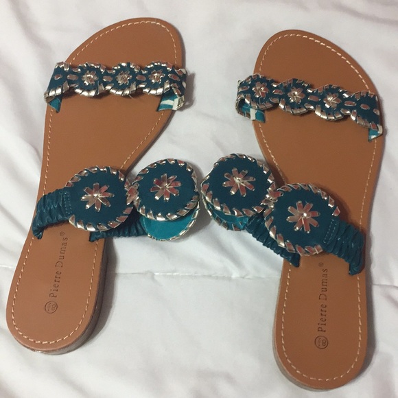 dark teal sandals